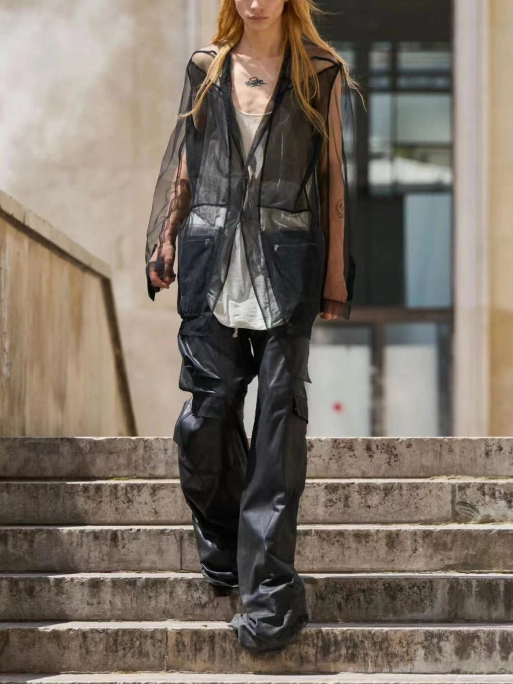 R!ck Owens Leather Cargo