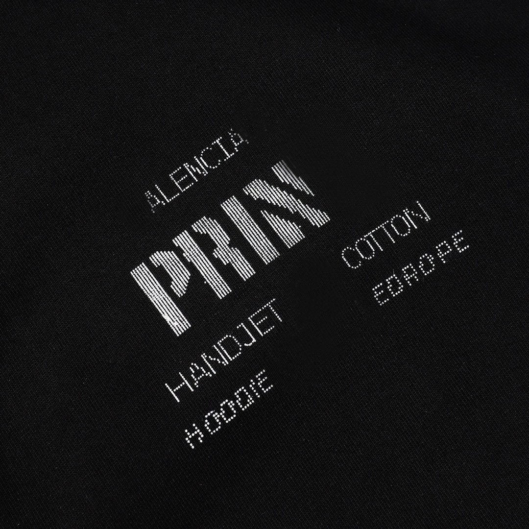 Balenci "Print" Zip Up Hoodie