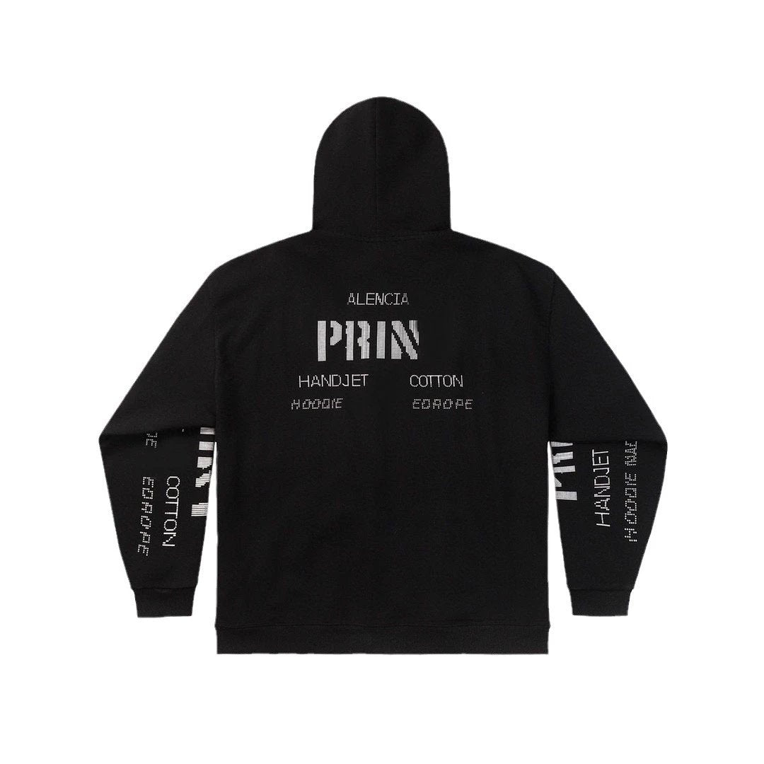 Balenci "Print" Zip Up Hoodie