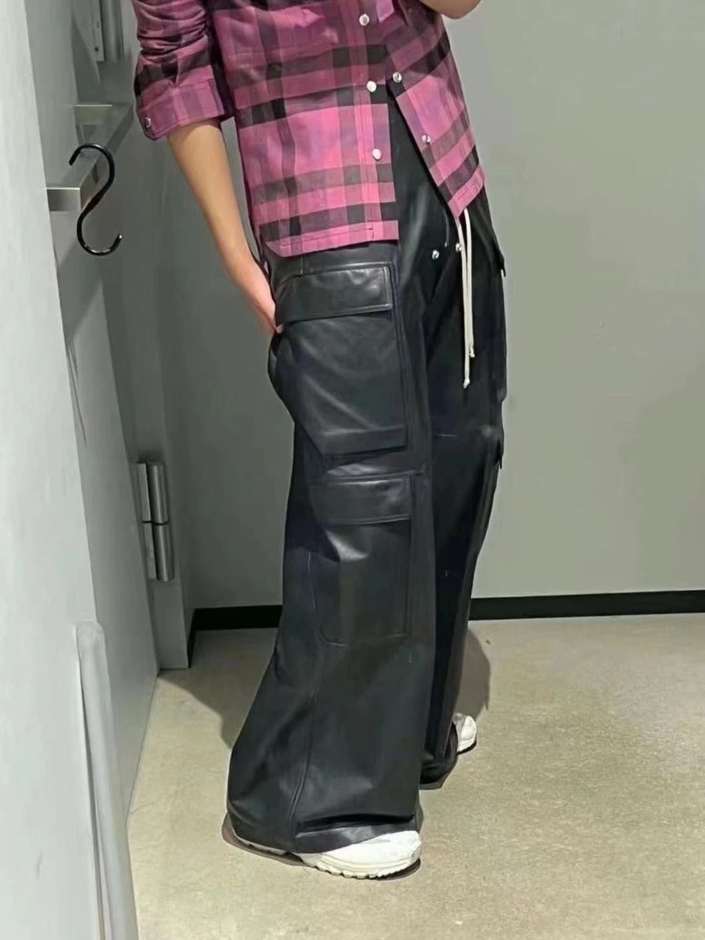 R!ck Owens Leather Cargo