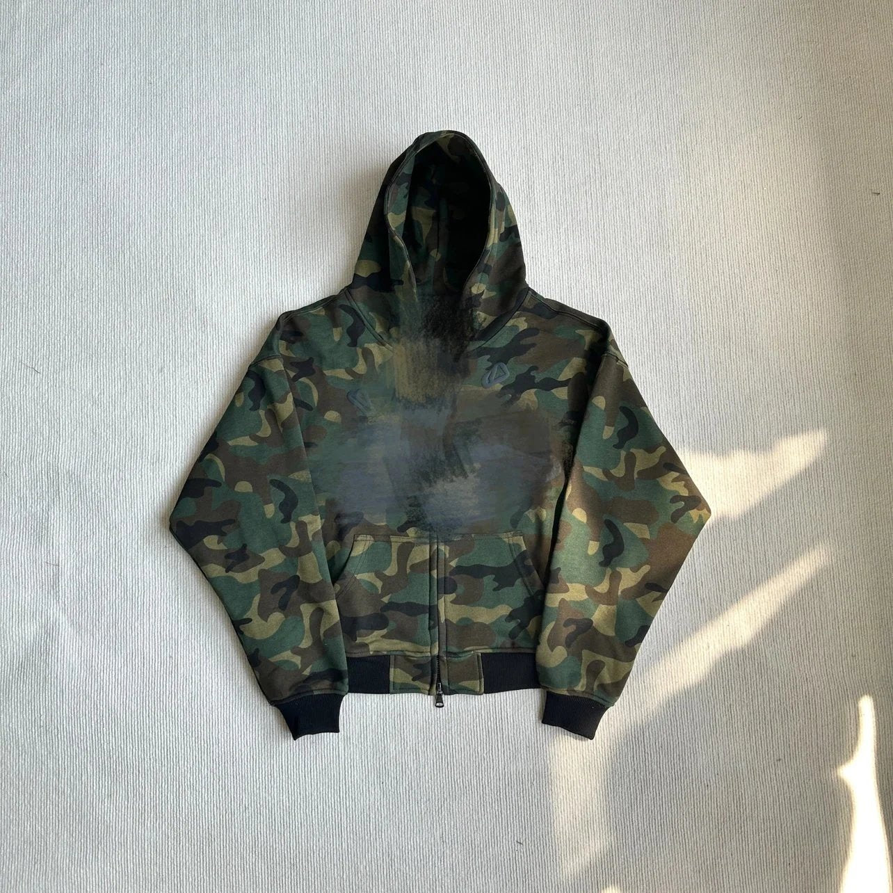 Br0ken Planet Camo zip hoodie