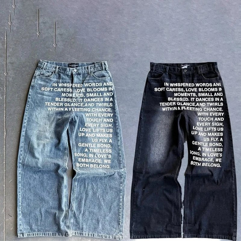 2025 Words Pants Black