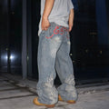 Baggy Dragon Print Jeans