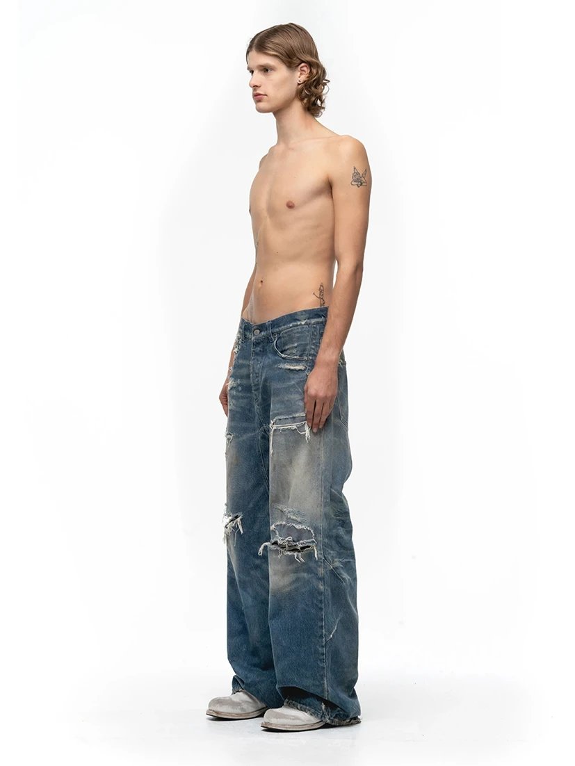 No Faith Studios Ripped Denim