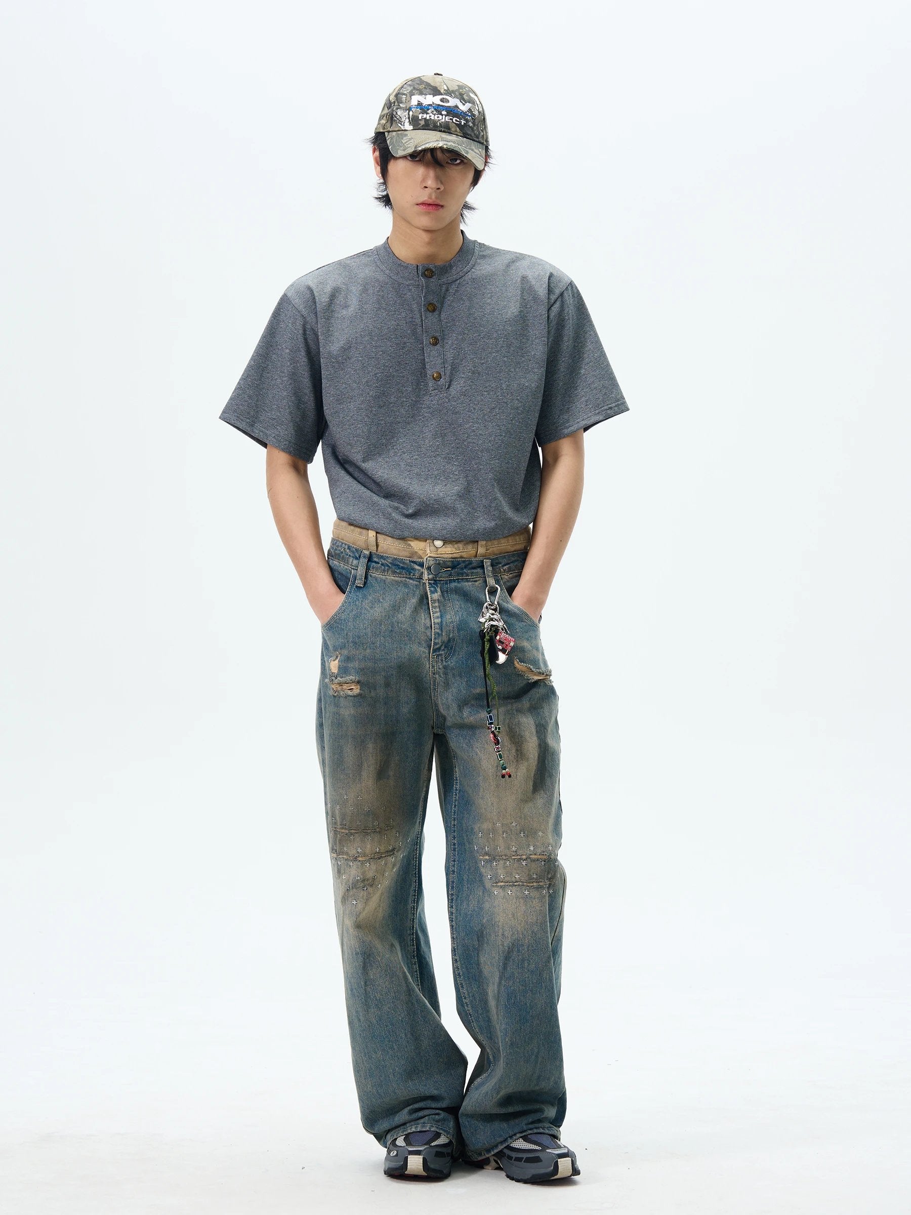 Double Waisted Black Japan Denim