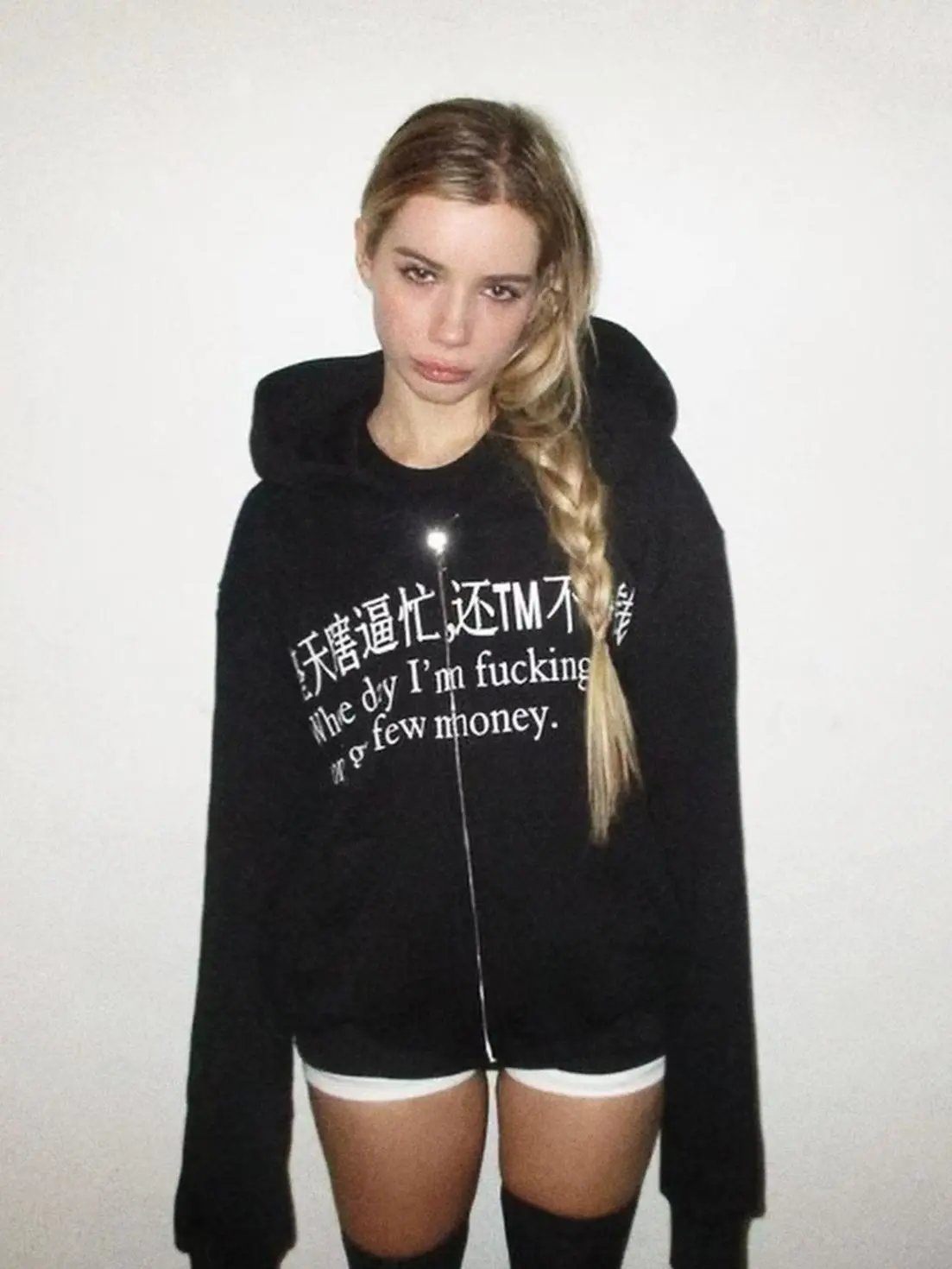 Get few money Zip hoodie