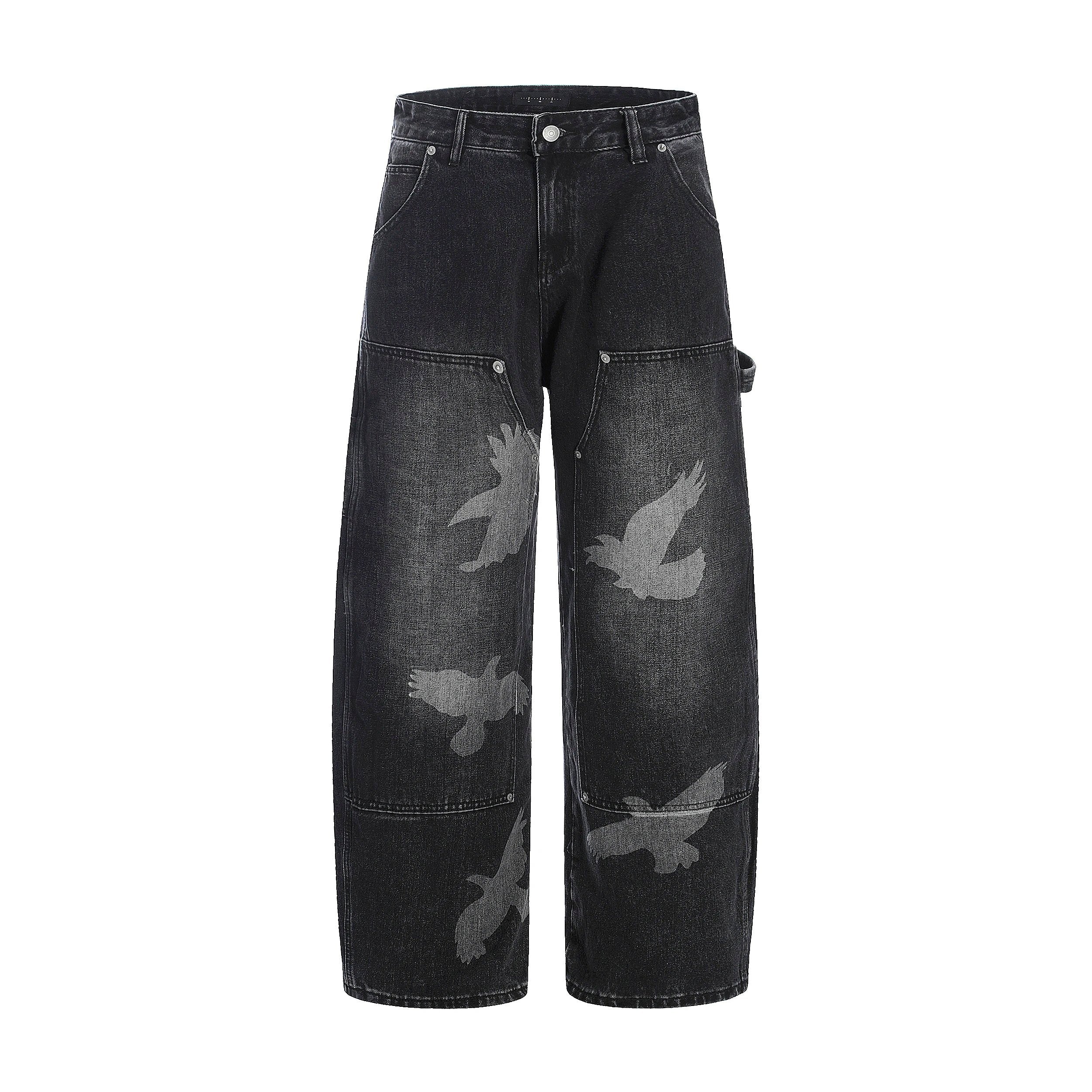 Dark Curved Pants
