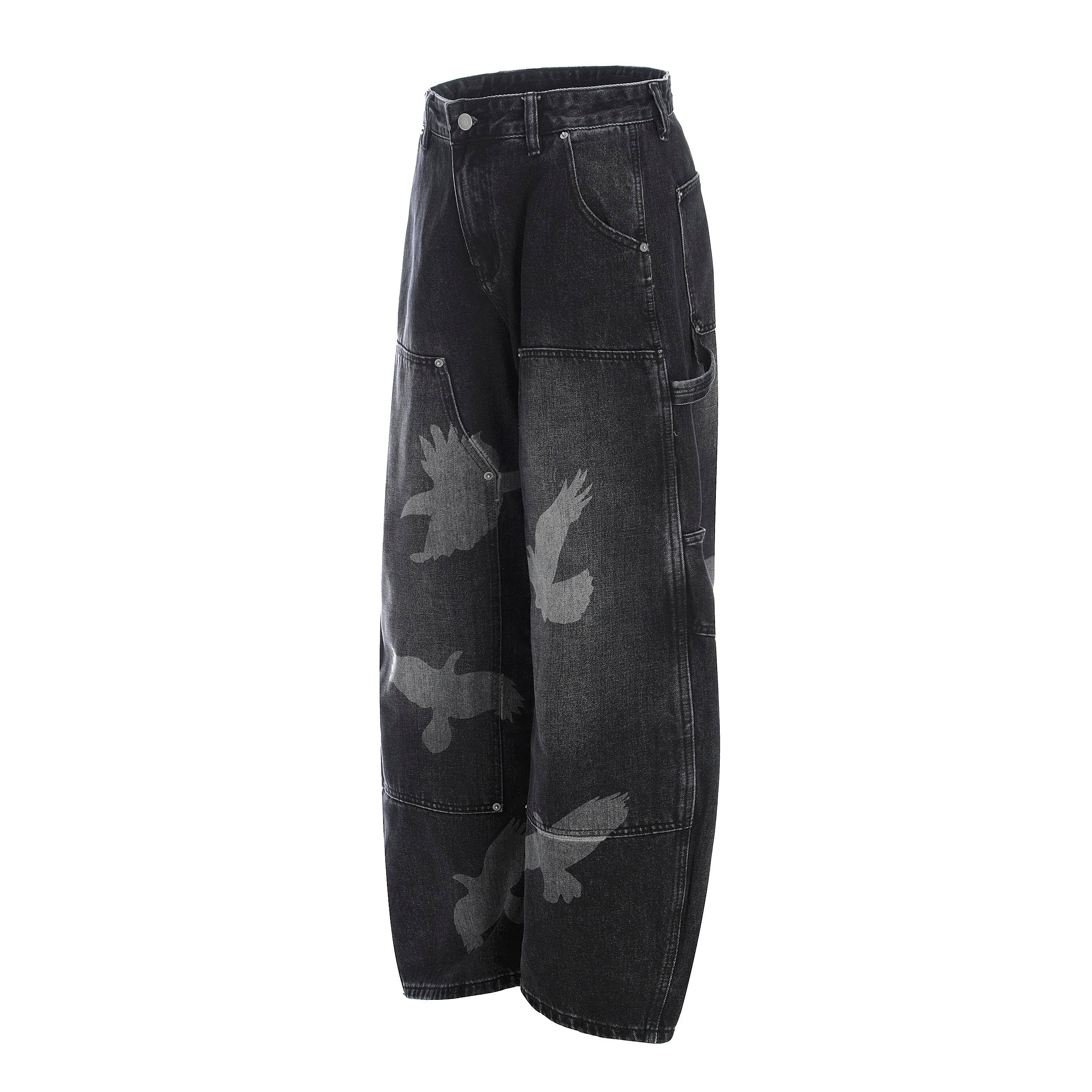 Dark Curved Pants