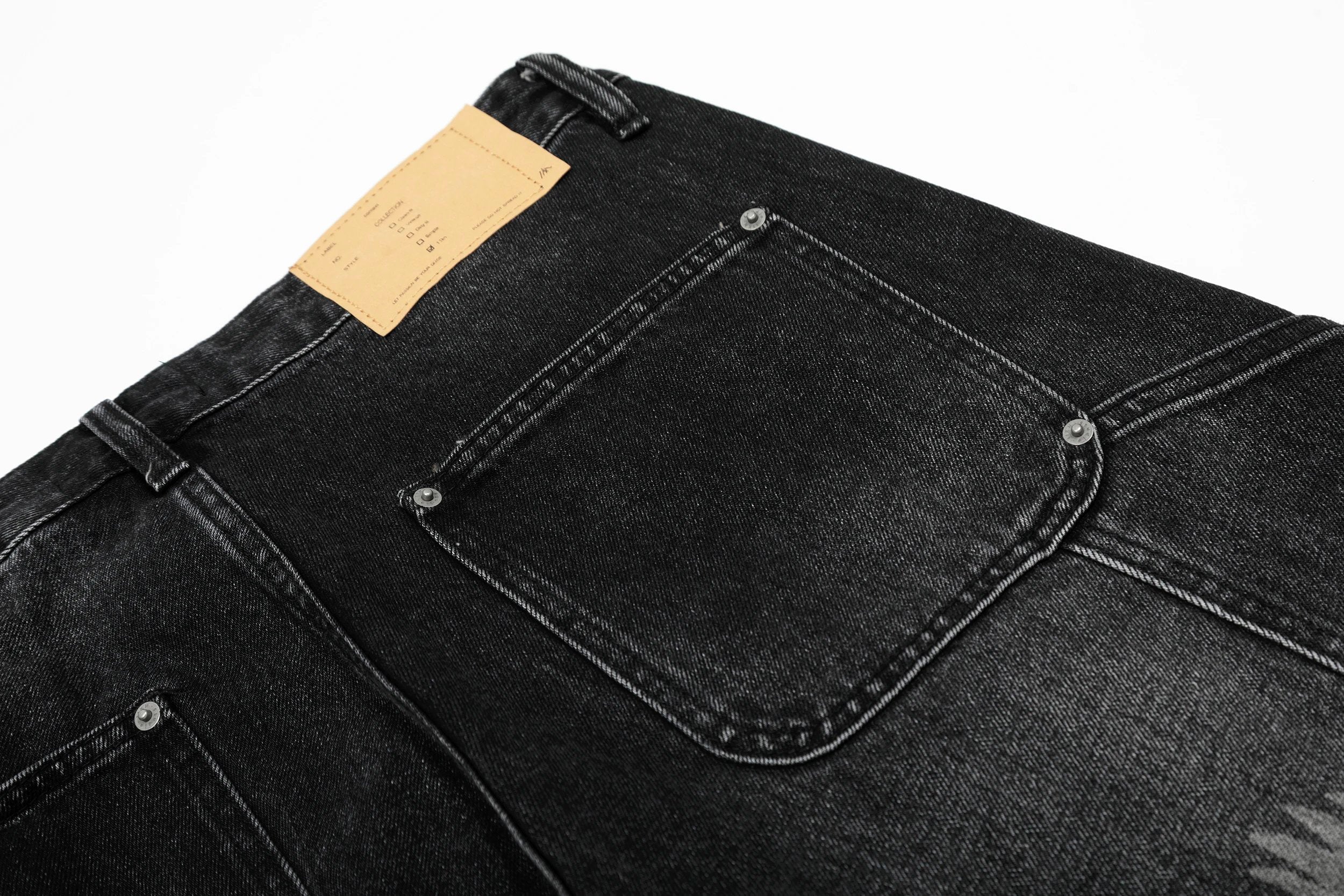 Dark Curved Pants