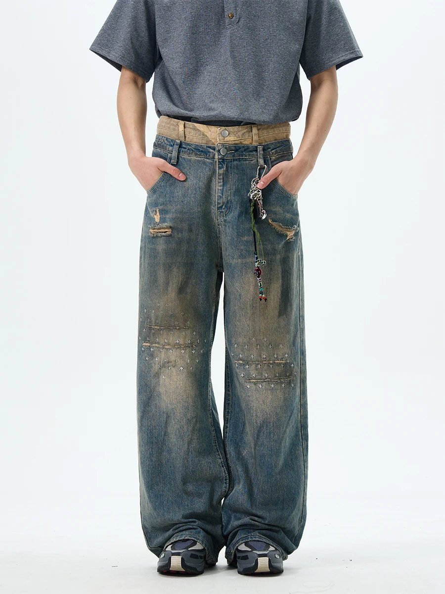 Double Waisted Black Japan Denim