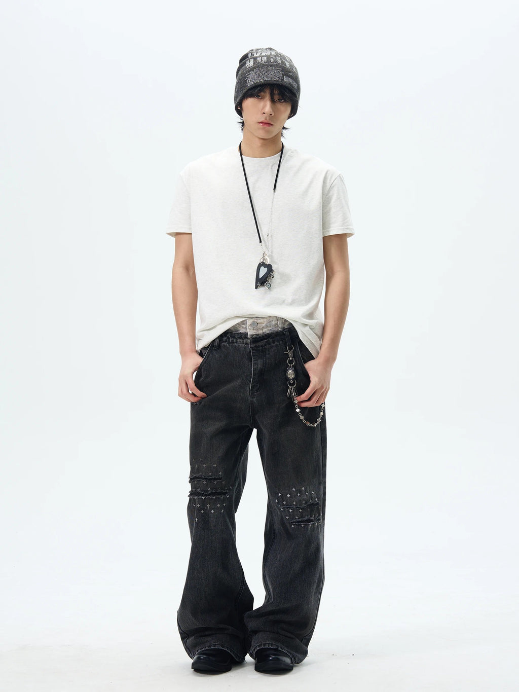 Double Waisted Black Japan Denim