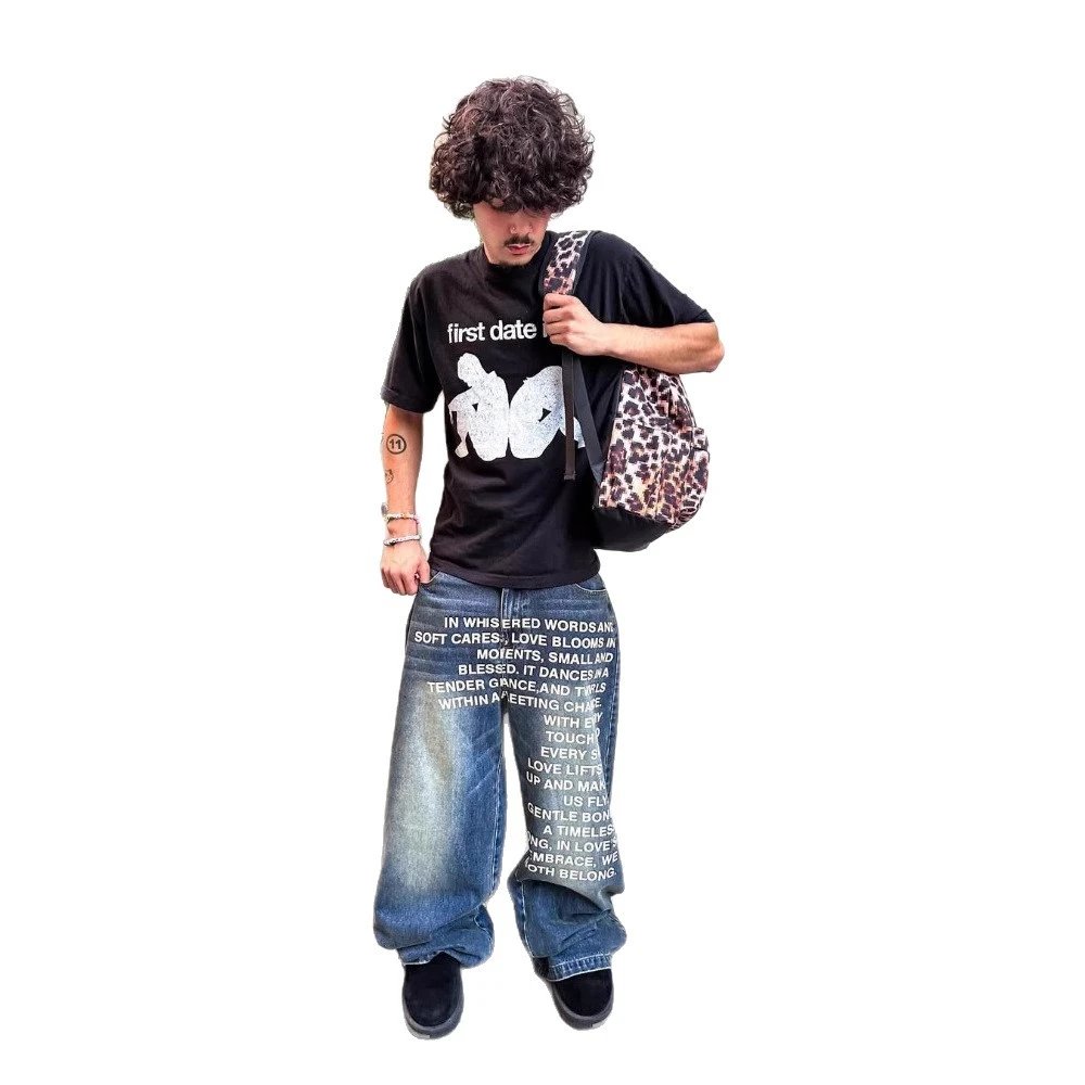 2025 Words Pants Black