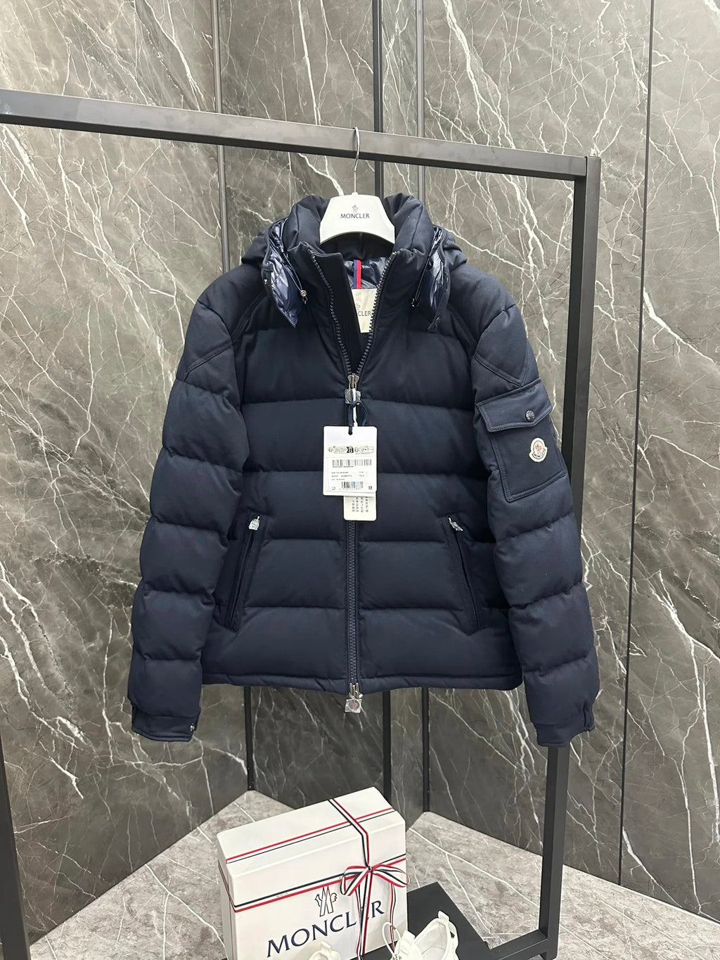 M0ncler Maya Double Logo Puffer Jacket