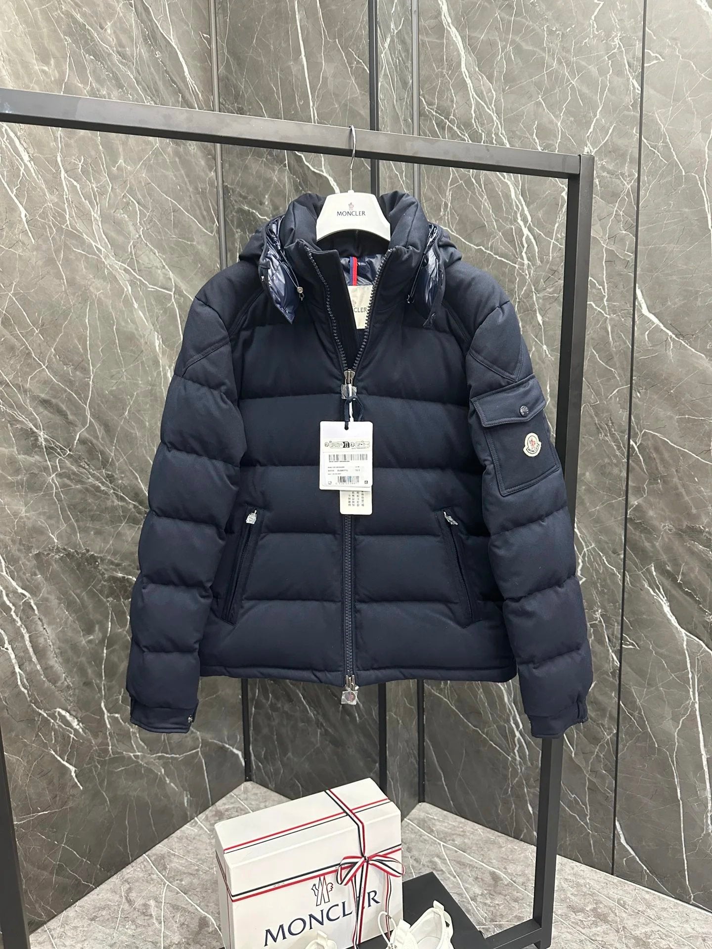 M0ncler Maya Double Logo Puffer Jacket
