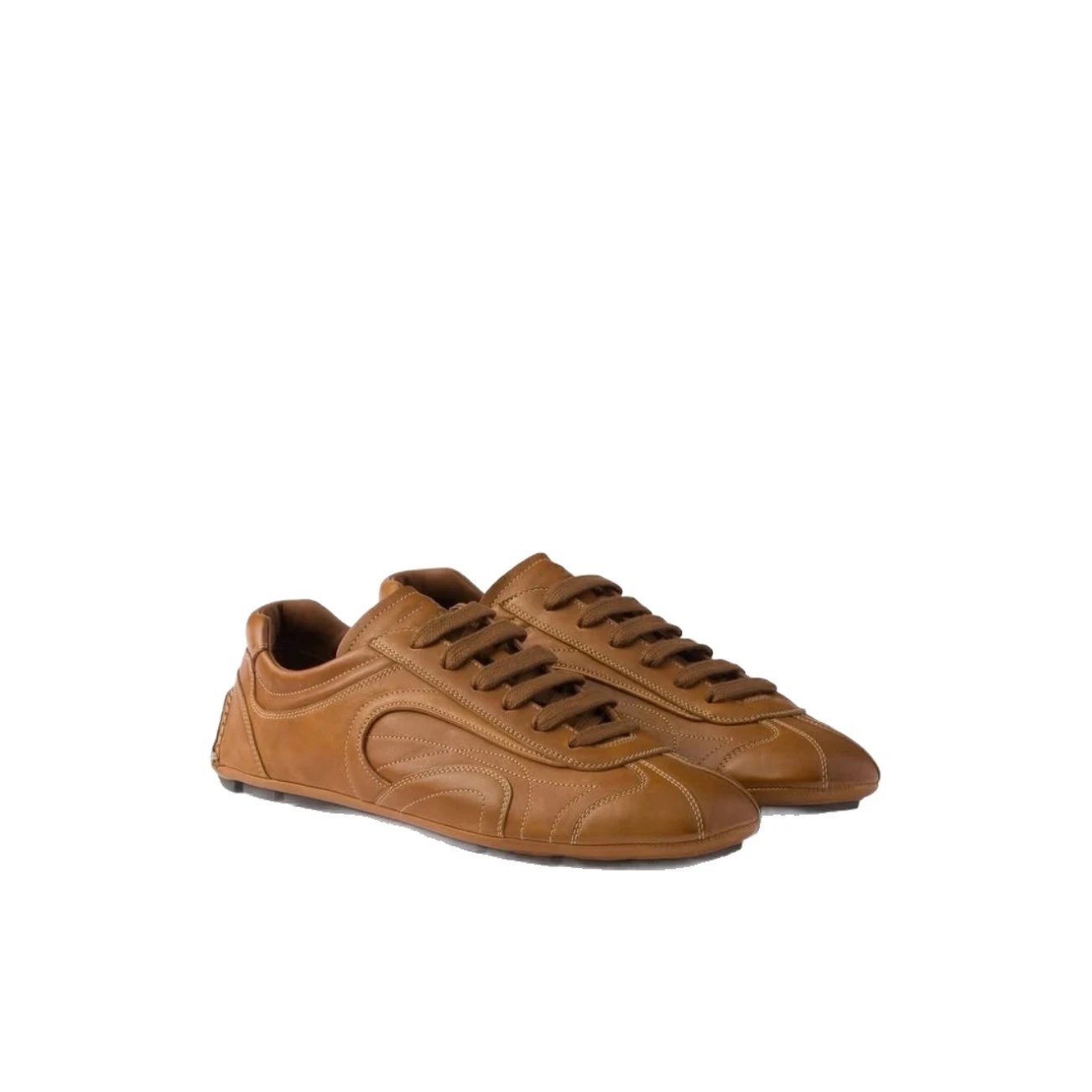 Full Leather Collapse Montecarlo Sneakers, Vintage Lambskin German Trainer Shoes