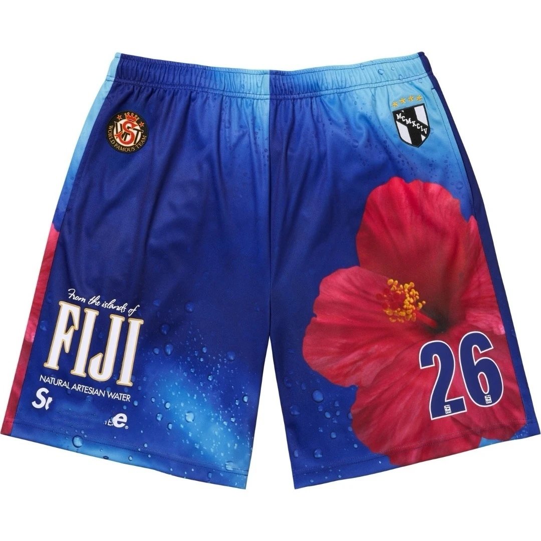 Sup × FIJ Collab Gradient Drop Print Unisex Soccer Shorts Set