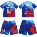 Sup × FIJ Collab Gradient Drop Print Unisex Soccer Shorts Set