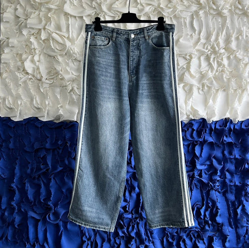Balenci Adidos Baggy Pants Blue