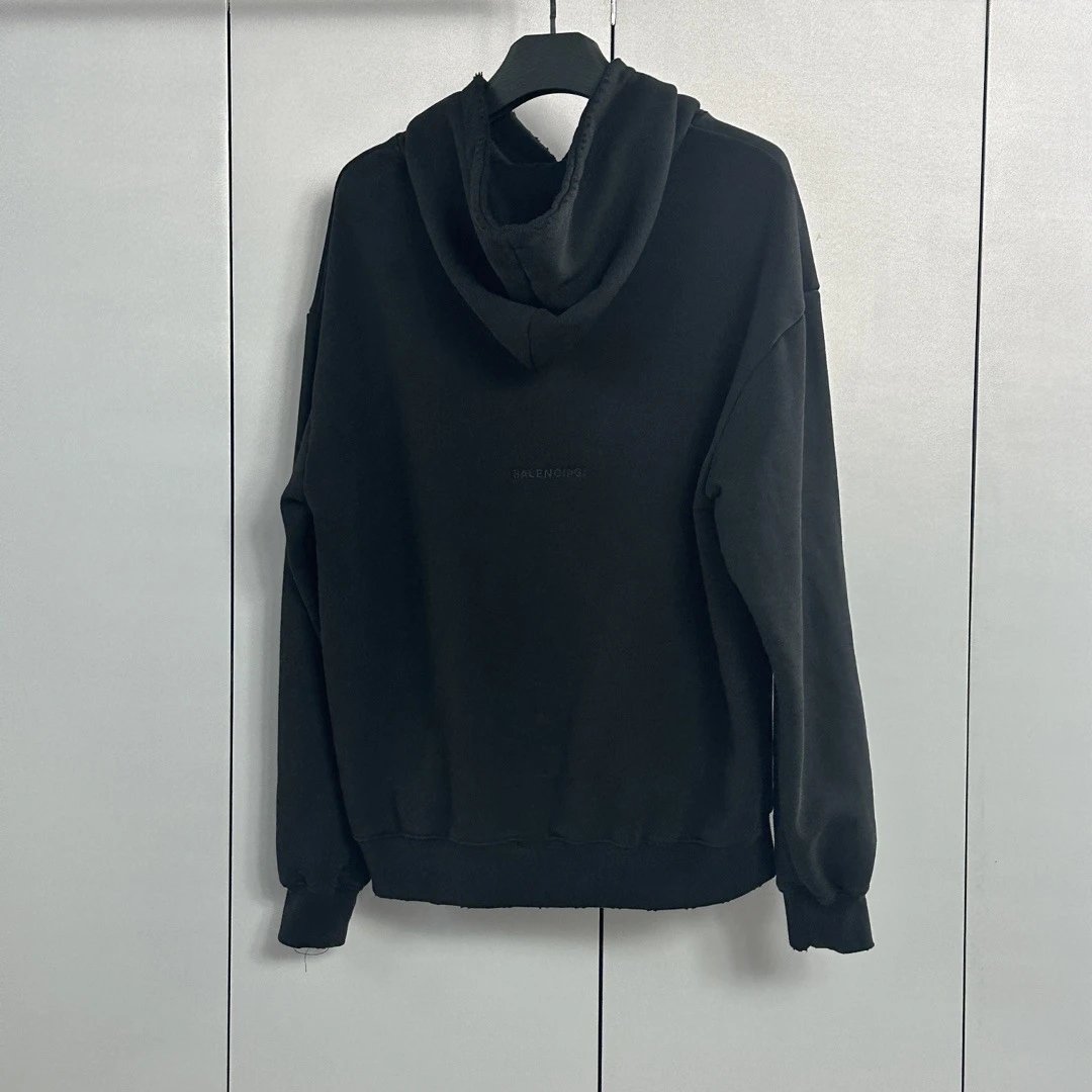 Balenci Paris Liberty Distressed Hoodie