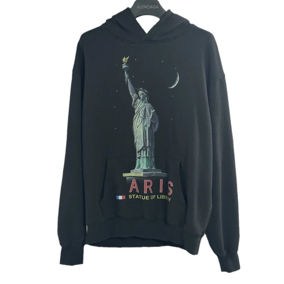 Balenci Paris Liberty Distressed Hoodie