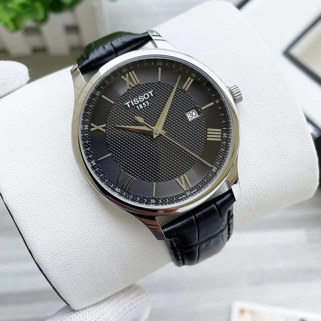 Tissot watch Leather Strap Black