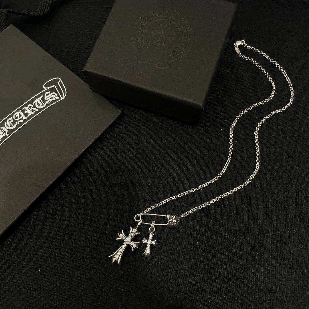 Chr0me Hearts Double Cross Necklace