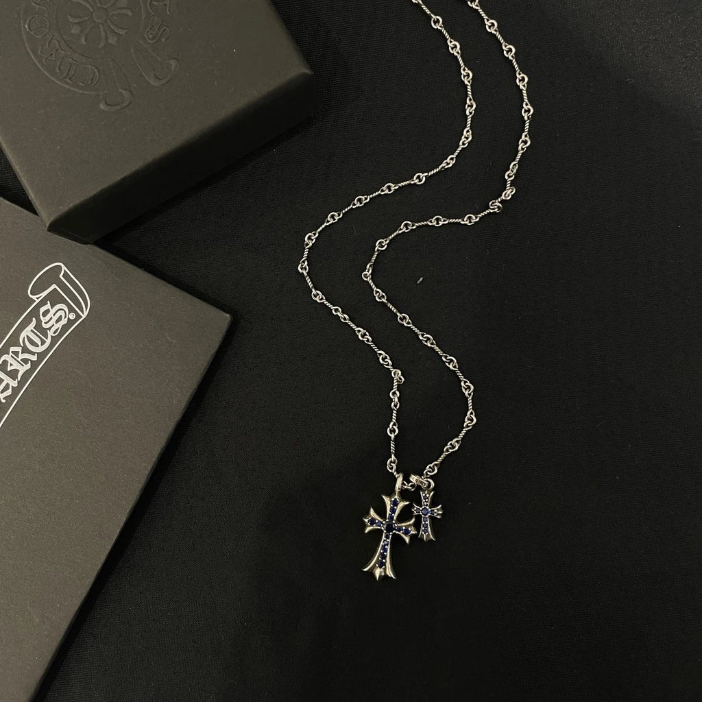 Chr0me Hearts Double Cross Necklace
