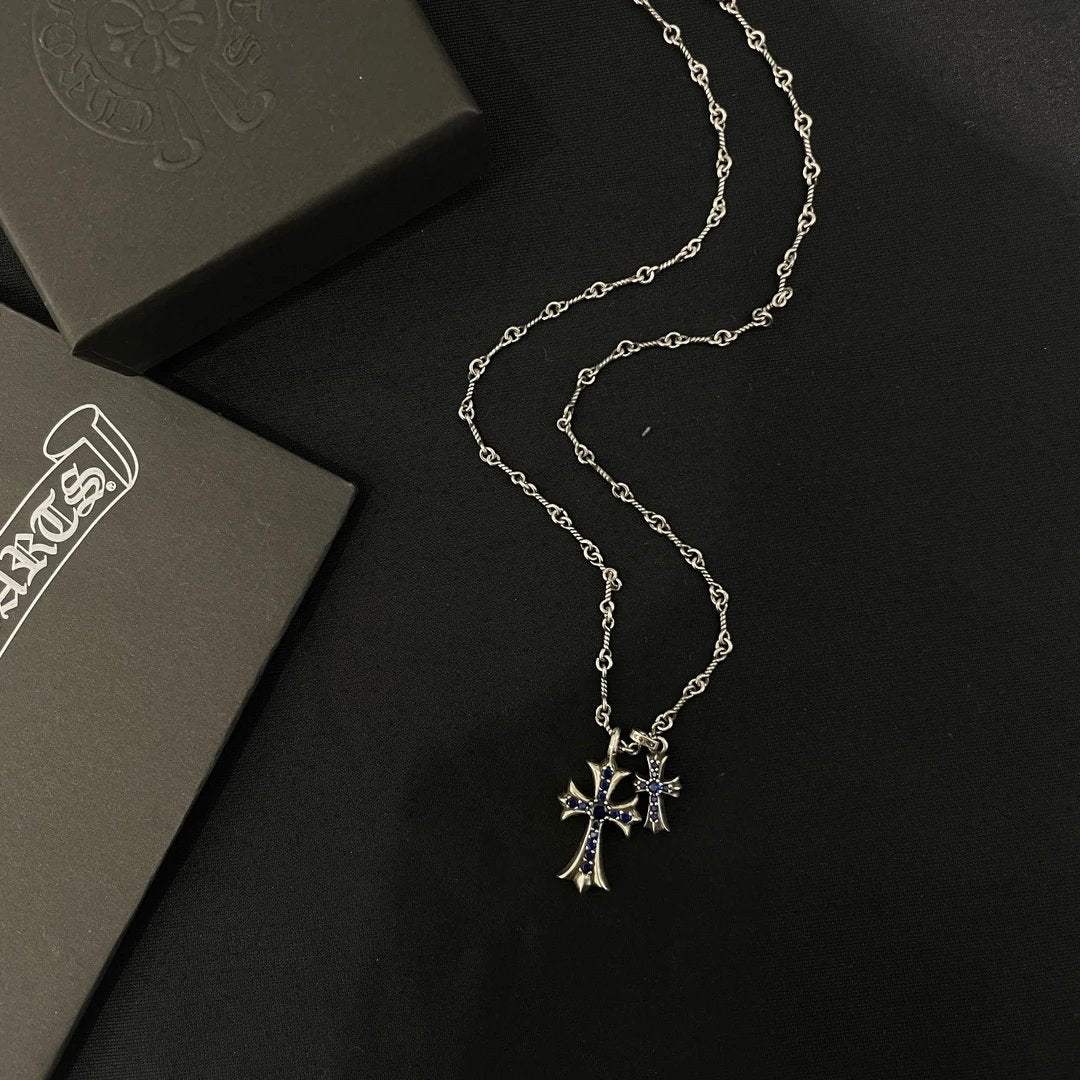Chr0me Hearts Double Cross Necklace