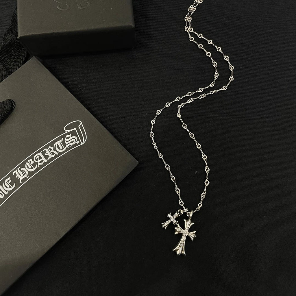 Chr0me Hearts Double Cross Necklace