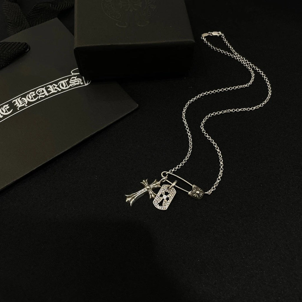 Chr0me Hearts Double Cross Necklace