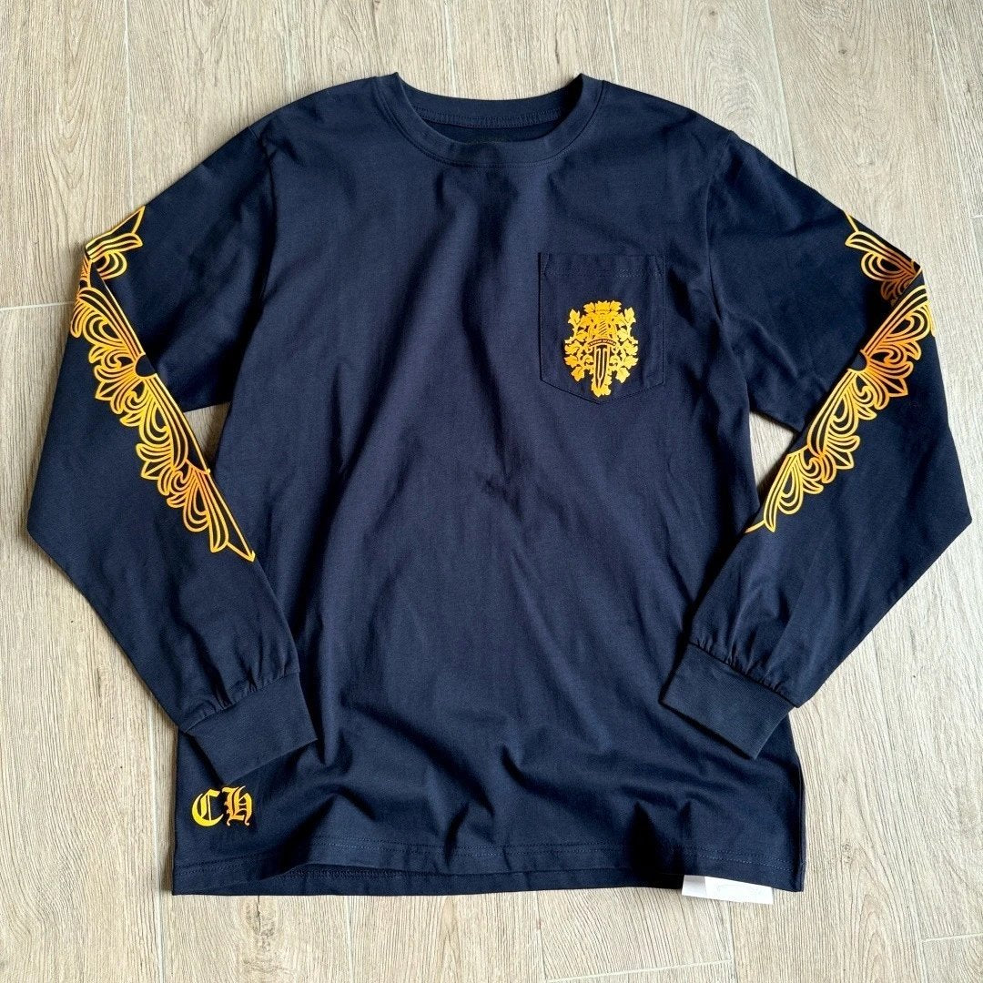 Chr0me Hearts Navy Dagger longsleeve