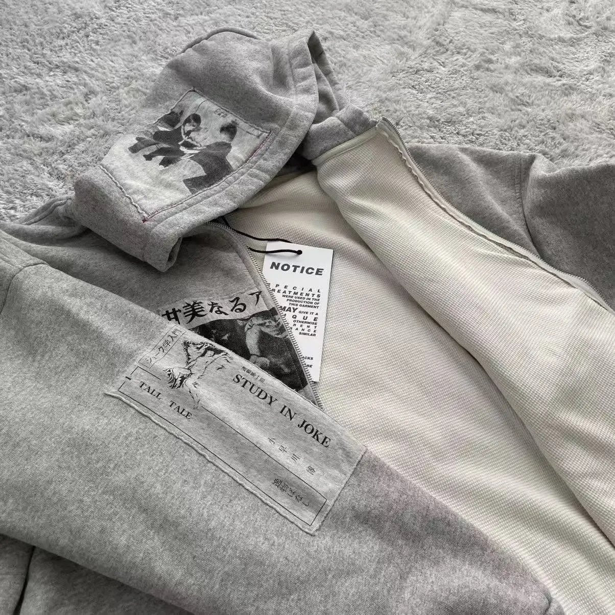 ERD Assemblage Zip Up Hoodie