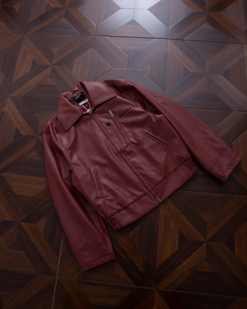 ERD Principe De L'Amour Red Leather Jacket