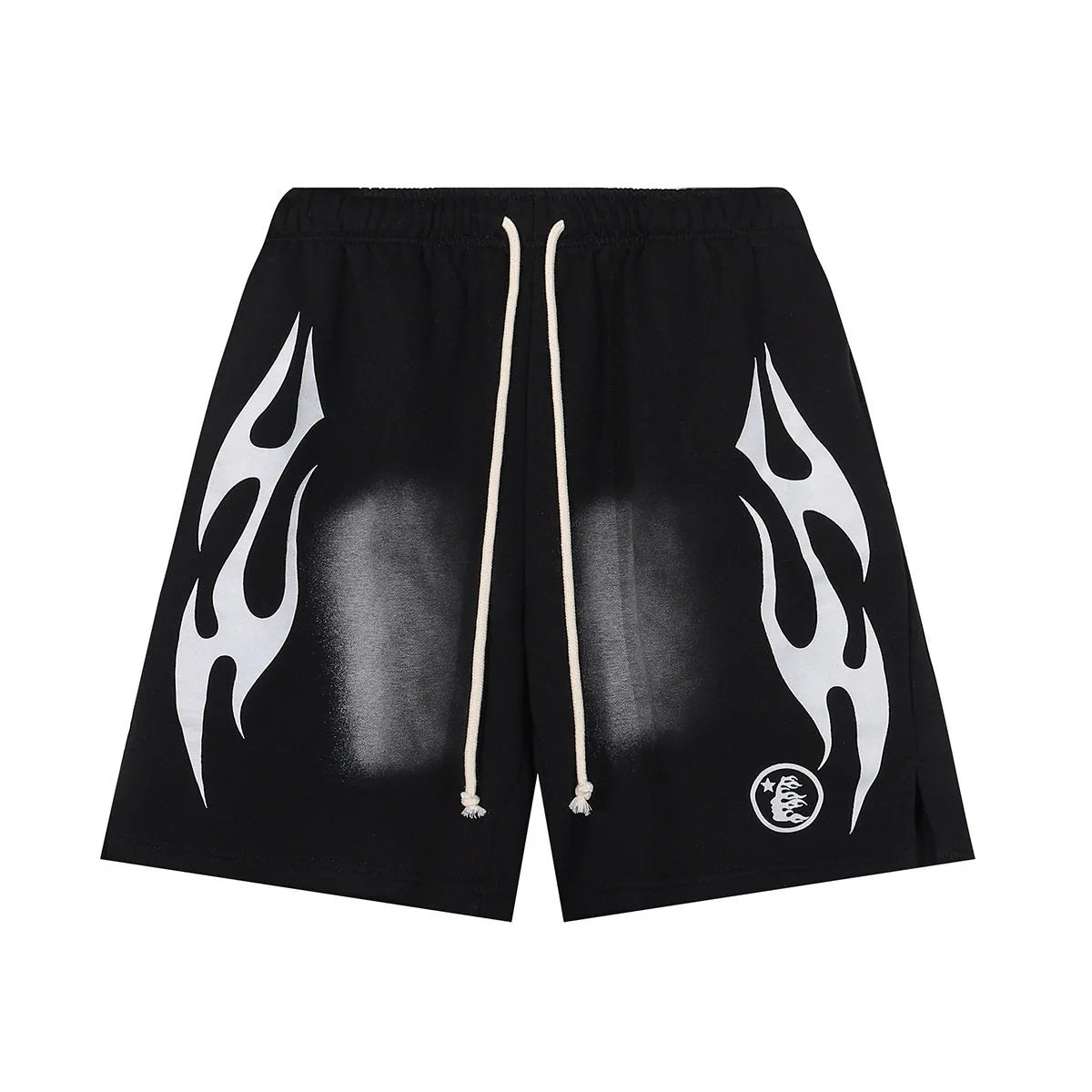 Hell*star Flame Mesh Shorts Black