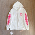 Chr0me Hearts Whitepink Horseshoe Zip Up