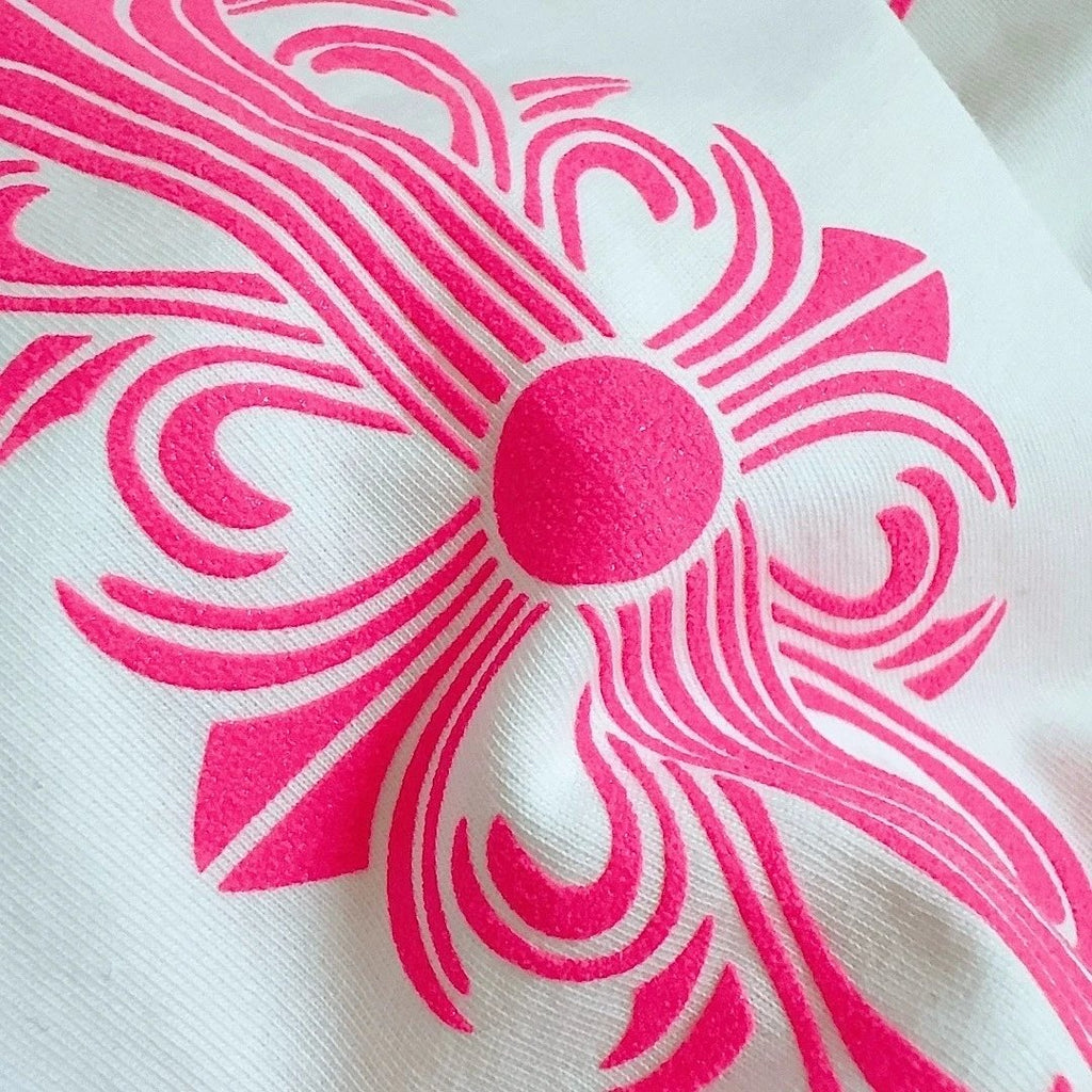 Chr0me Hearts Pink Horseshoe Floral Longsleeve