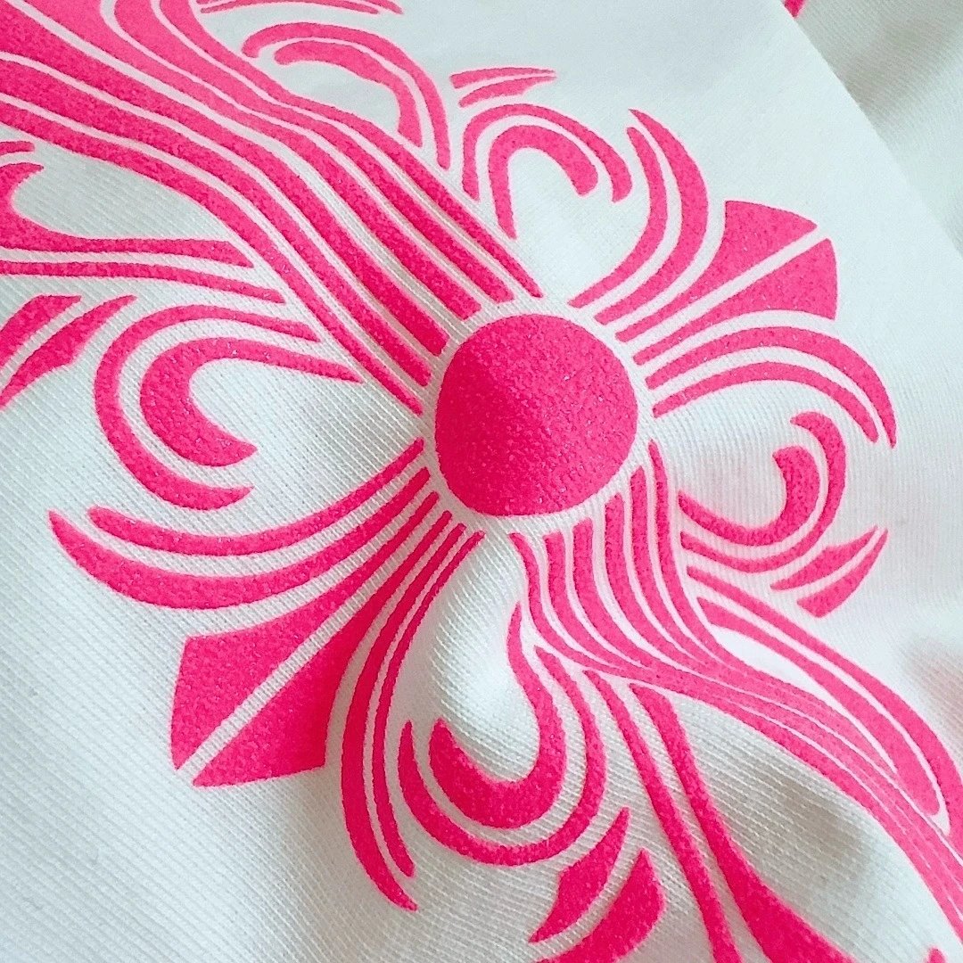 Chr0me Hearts Pink Horseshoe Floral Longsleeve
