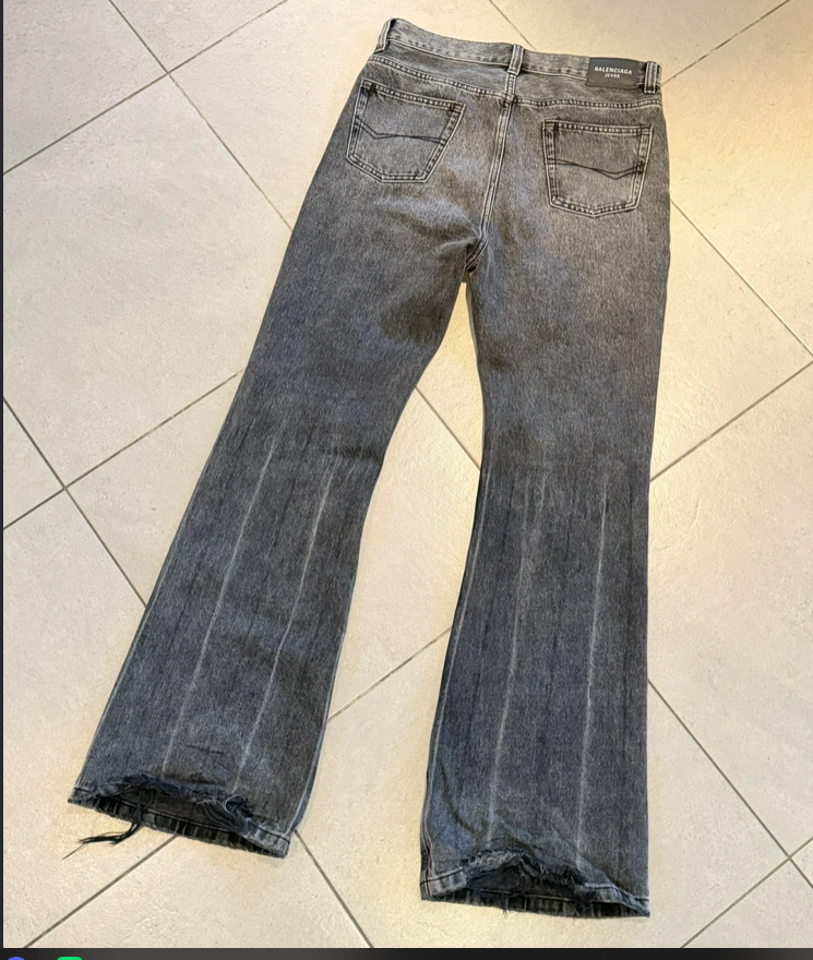 Balenci lost taper flared jeans
