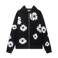 Denim T3ars Cotton Wreath Zip Hoodie