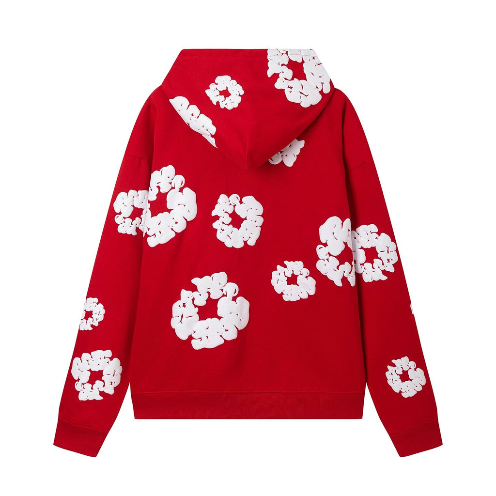 Denim T3ars Cotton Wreath Zip Hoodie