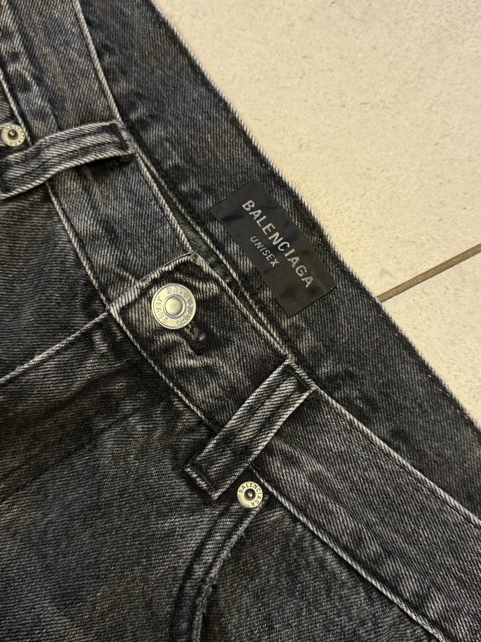 Balenci lost taper flared jeans