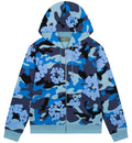 Denim T3ars The Cotton Wreath Zip Sweatshirt Blue Camo