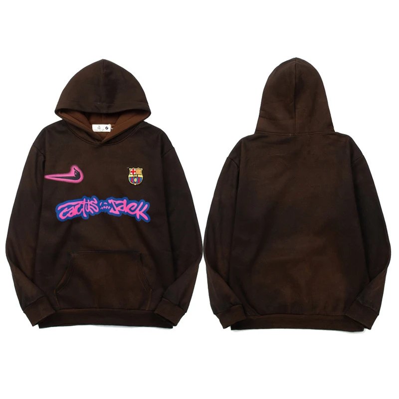 Cactus J*ck x FC Barcelona Spray Logo Hoodie