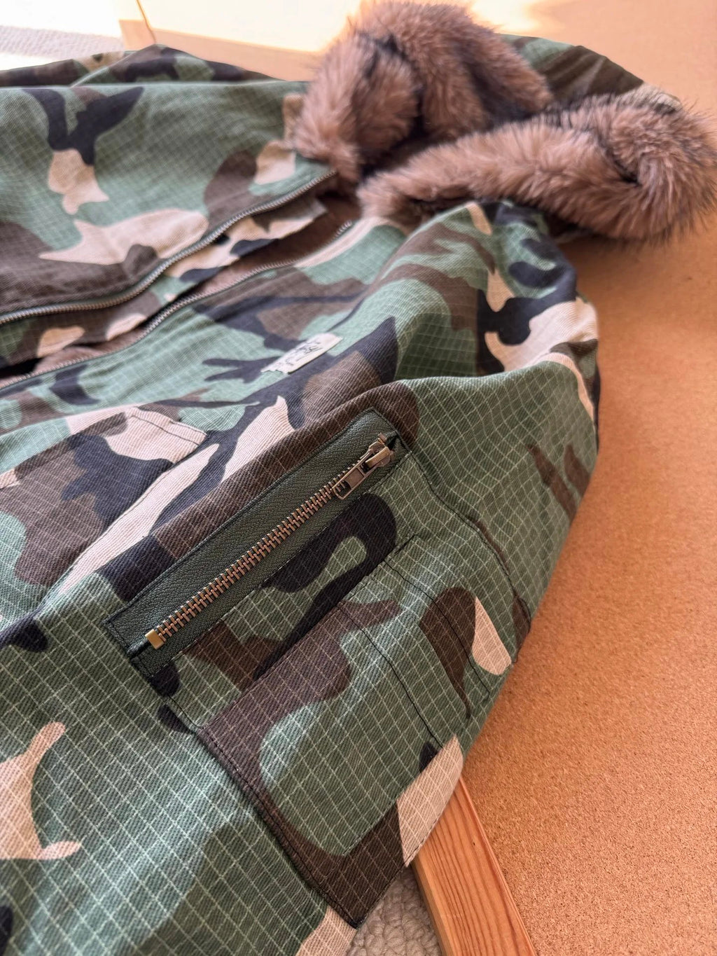 St*ssy Camo Canvas Needlepunch Jacket