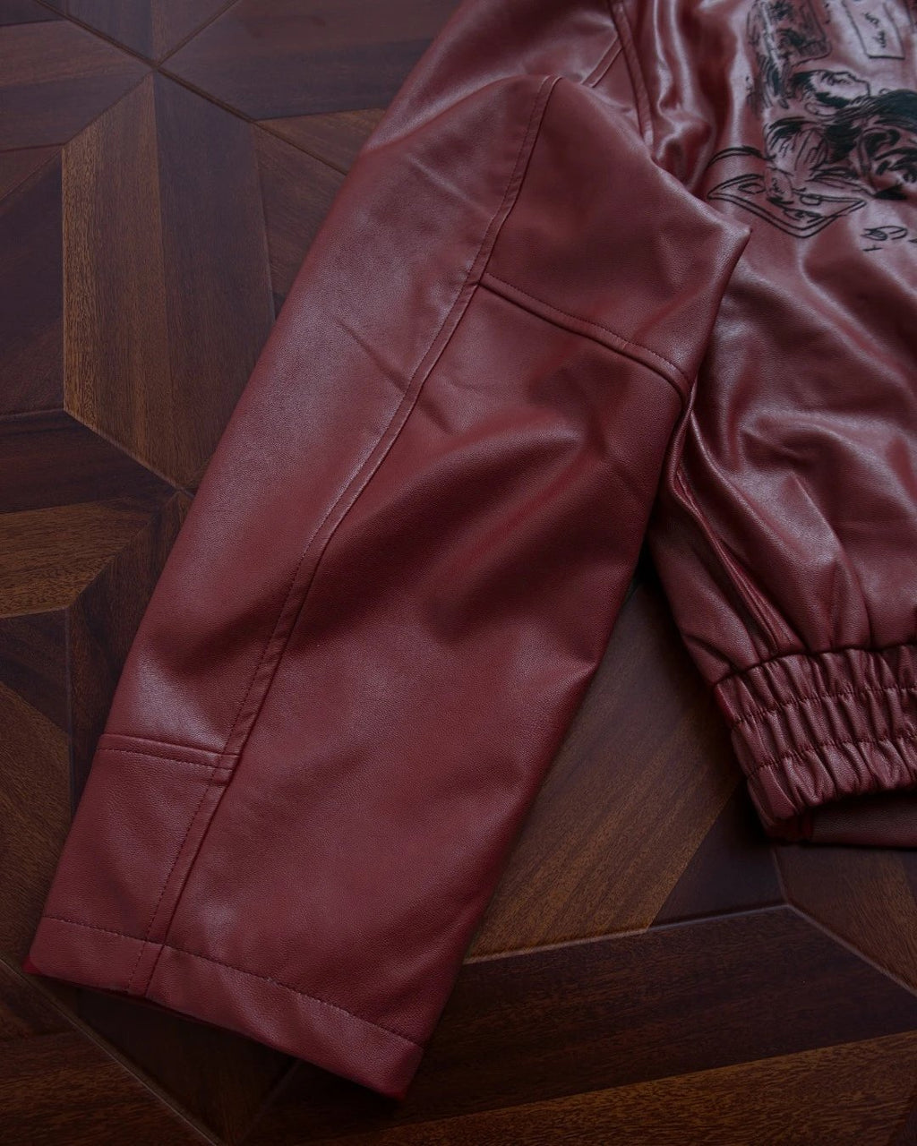 ERD Principe De L'Amour Red Leather Jacket