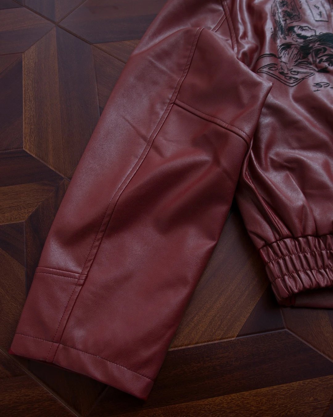 ERD Principe De L'Amour Red Leather Jacket