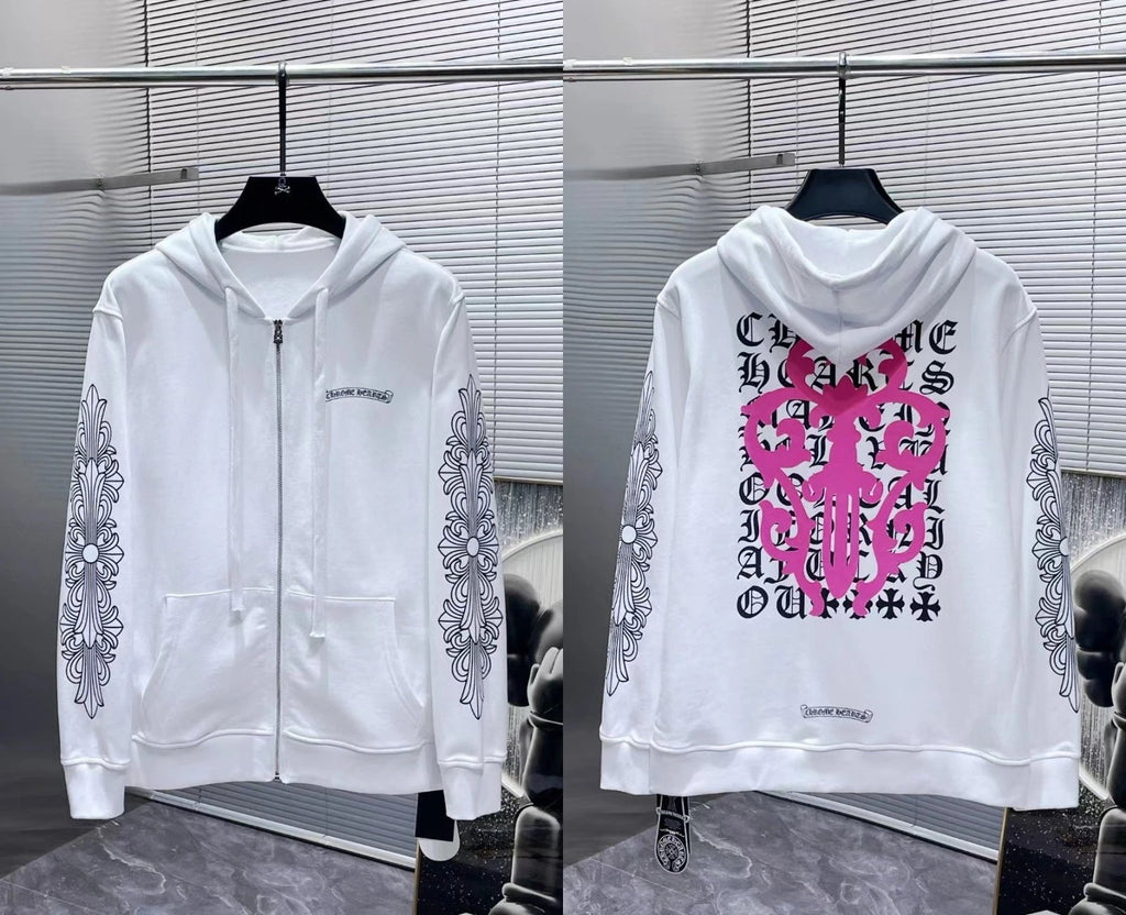 Chr0me Hearts Horseshoe Floral Sleeve Hoodie