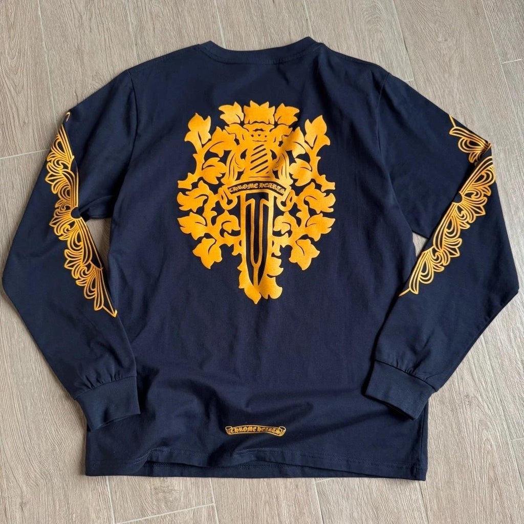 Chr0me Hearts Navy Dagger longsleeve