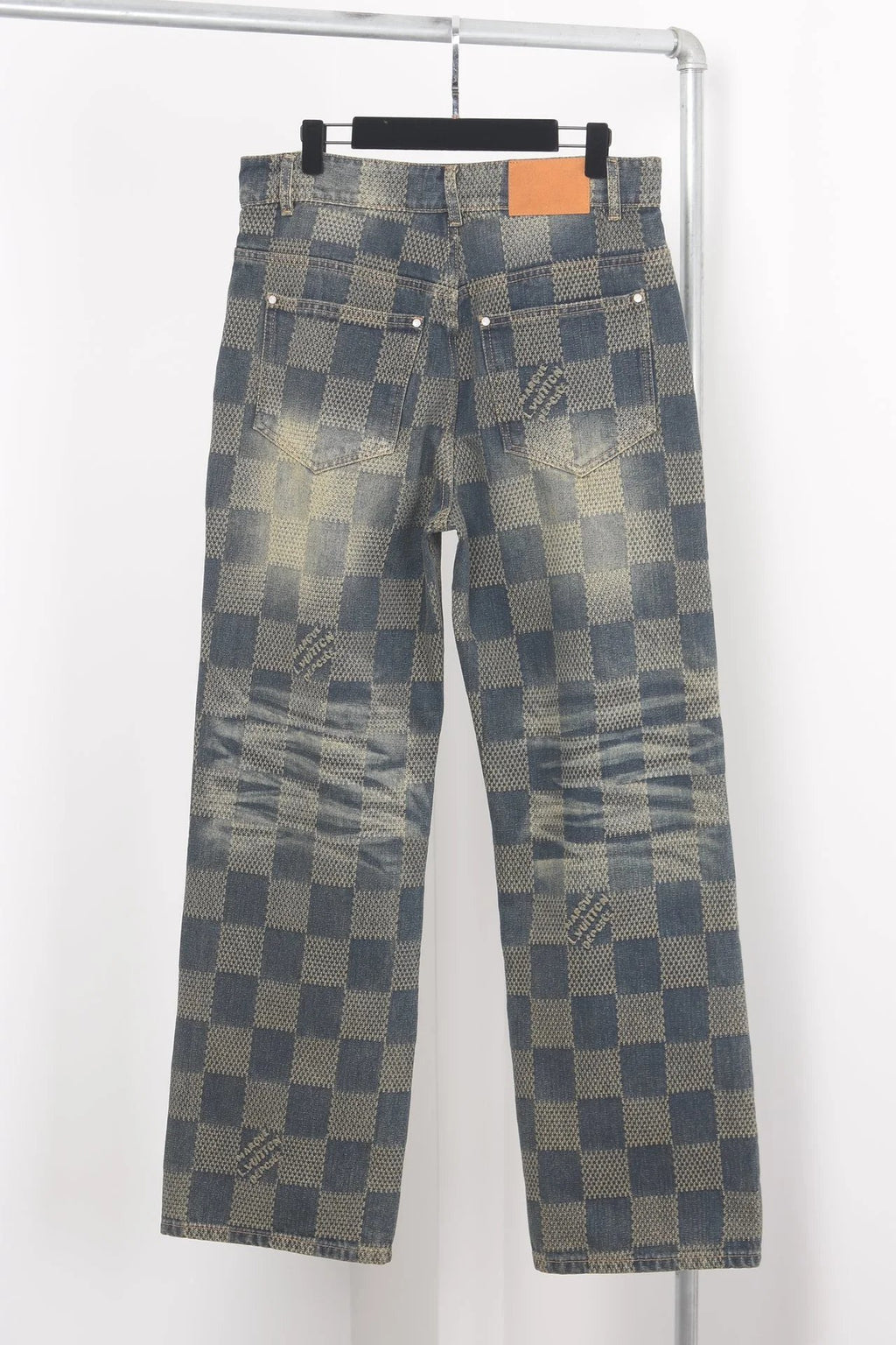 Vouis Luitton Damier Denim Skate Pants