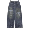 Balenci Mud Distressed Denim